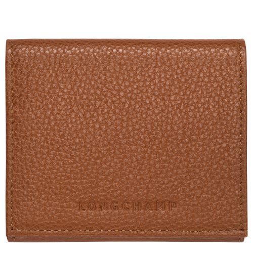 LONGCHAMP LE FOULONNE PORTE MONNAIE PORTE CARTES CARAMEL