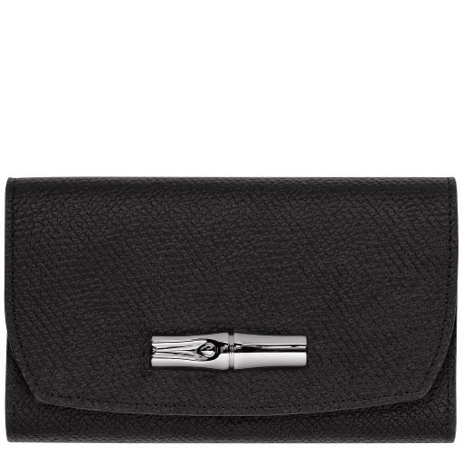 LONGCHAMP ROSEAU PORTEFEUILLE COMPACT NOIR