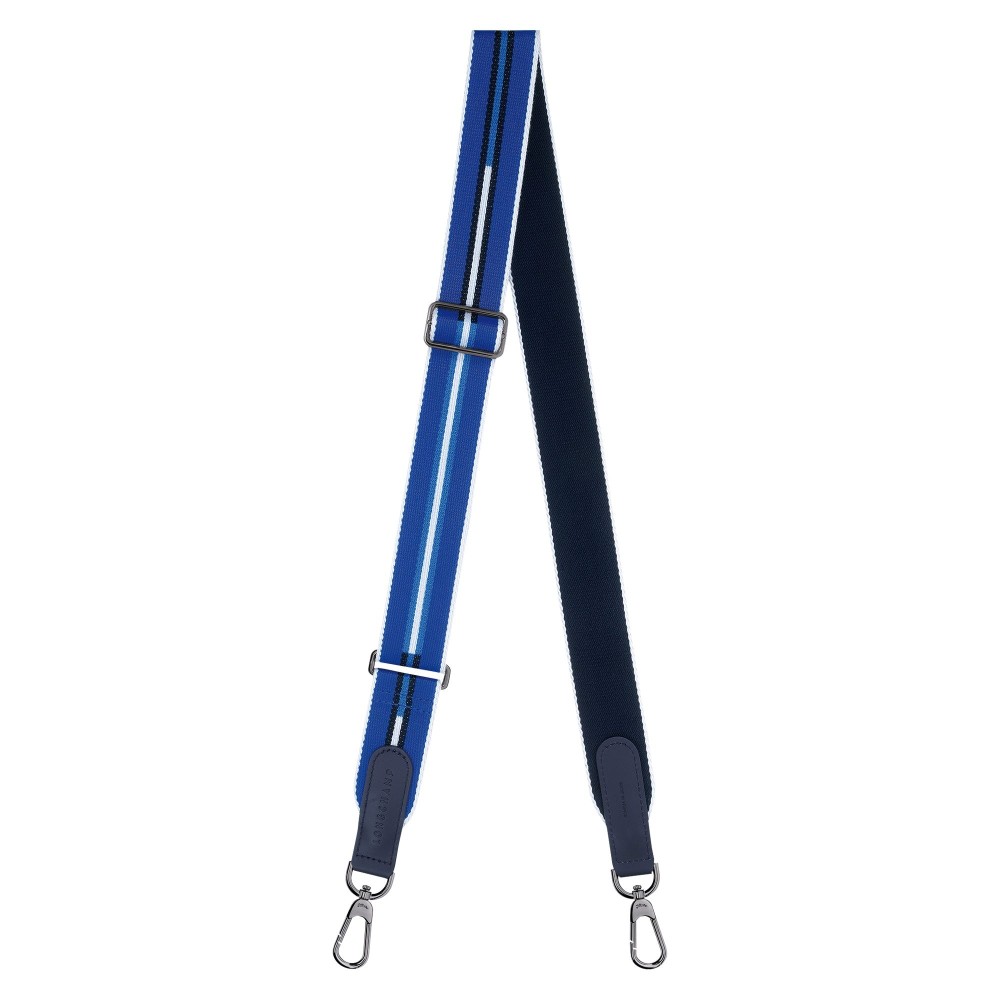 LONGCHAMP BANDOULIERE TEXTILE 4CM COBALT