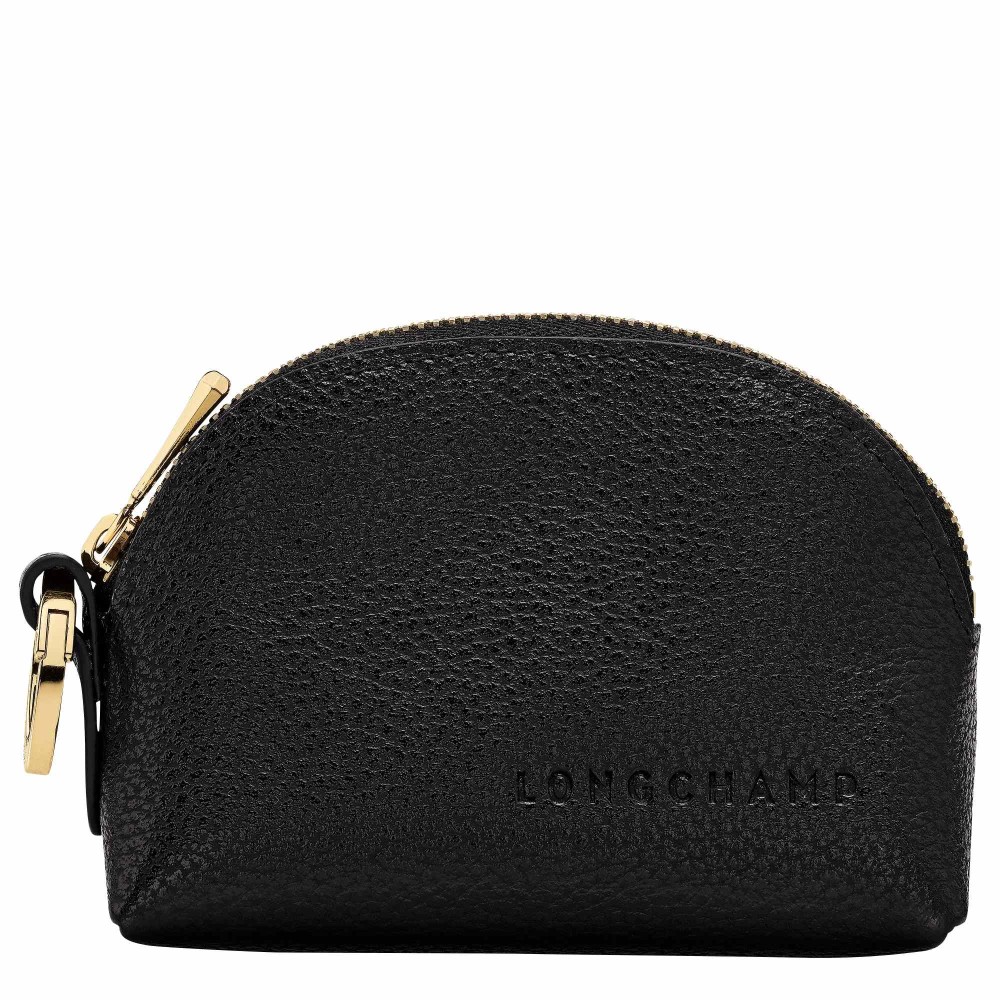 LONGCHAMP LE FOULONNE PORTE MONNAIE ZIPPE NOIR