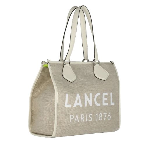 LANCEL SUMMER TOTE CABAS NATUREL / BLANC