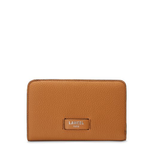 LANCEL NINON PORTEFEUILLE COMPACT CAMEL