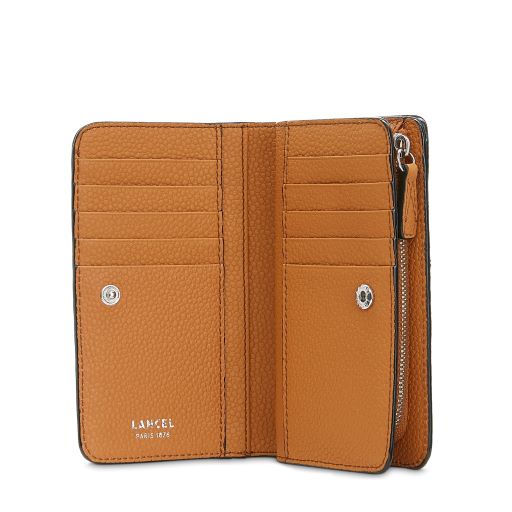 LANCEL NINON PORTEFEUILLE COMPACT CAMEL