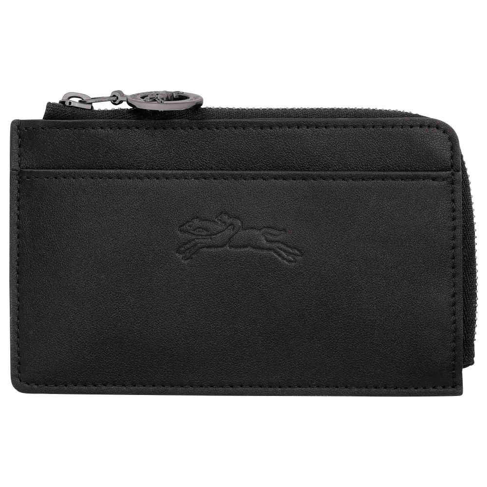LONGCHAMP LE PLIAGE X-TRA PORTE MONNAIE PORTE CARTES PLAT ZIPPE NOIR