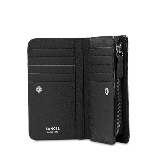 LANCEL NINON PORTEFEUILLE COMPACT NOIR