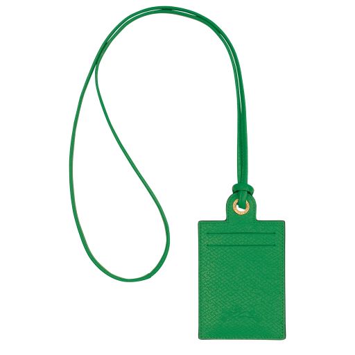 LONGCHAMP LE PLIAGE EPURE PORTE CARTES AVEC CORDON VERT