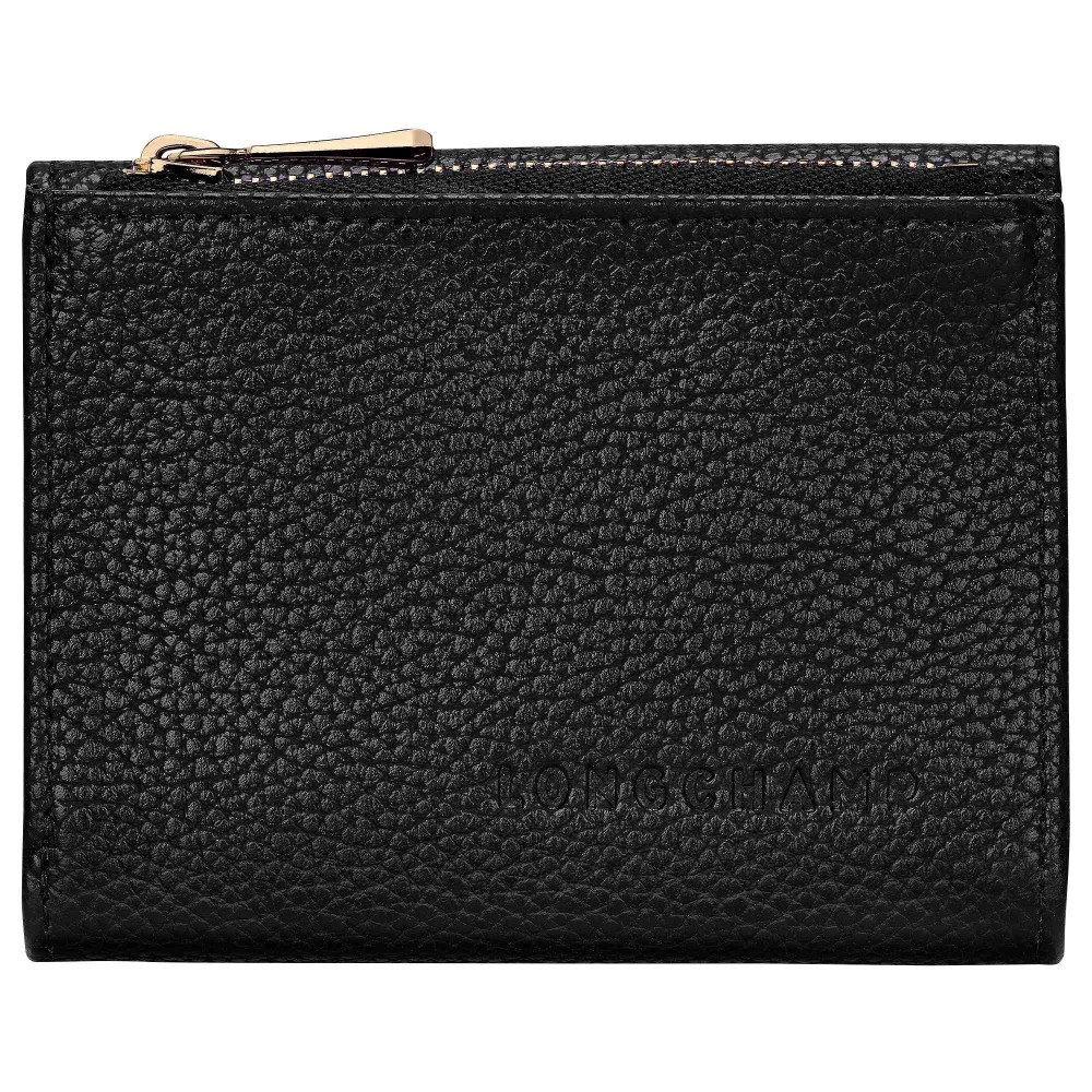 LONGCHAMP LE FOULONNE PORTEFEUILLE COMPACT 6CC NOIR
