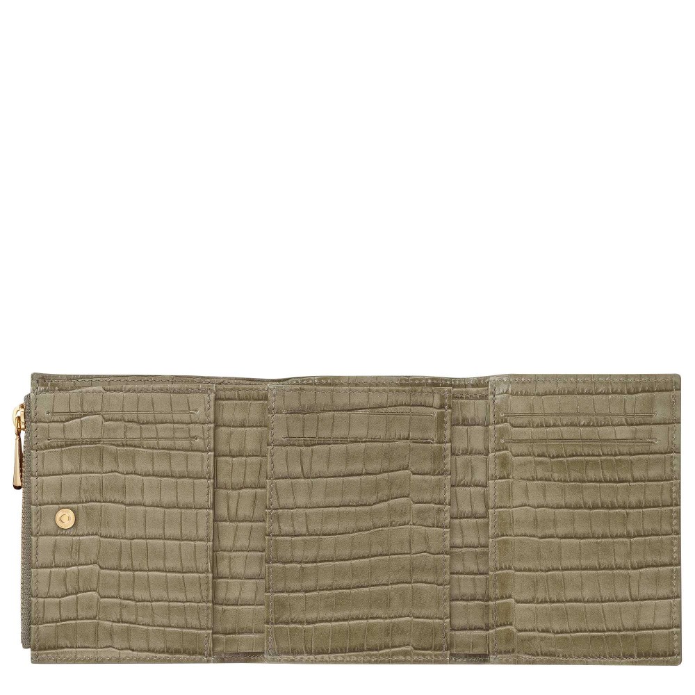 LONGCHAMP POCKET PORTEFEUILLE COMPACT 6CC OLIVE