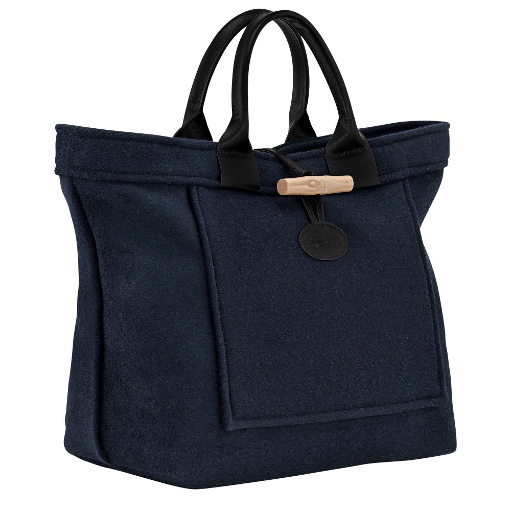 LONGCHAMP ROSEAU & GLOVERALL SAC A MAIN L MARINE