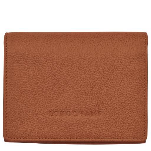 LONGCHAMP LE FOULONNE PORTEFEUILLE COMPACT CARAMEL