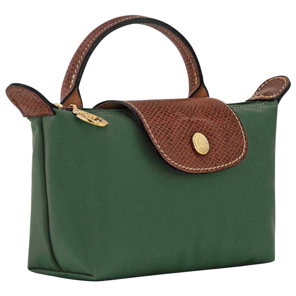 LONGCHAMP LE PLIAGE ORIGINAL TROUSSE A RABAT VERT ANGLAIS
