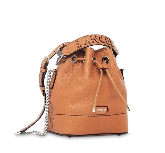 LANCEL NINON SAC SEAU M CAMEL