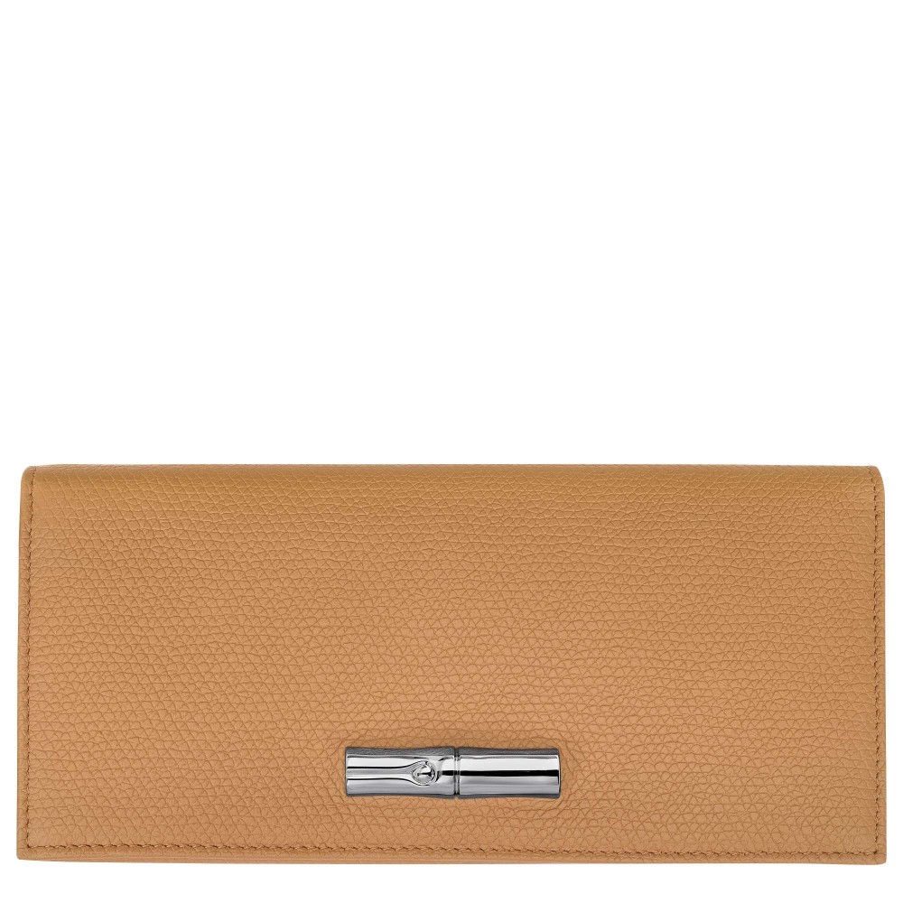 LONGCHAMP ROSEAU PORTEFEUILLE LONG A RABAT 14CC NOIX