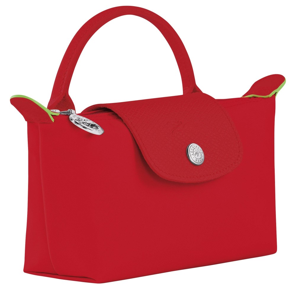 LONGCHAMP LE PLIAGE GREEN TROUSSE A RABAT TOMATE