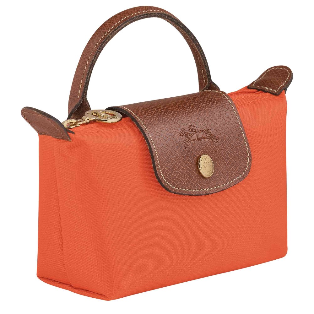 LONGCHAMP LE PLIAGE ORIGINAL TROUSSE A RABAT ORANGE