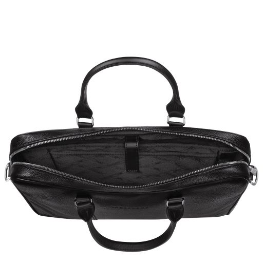 LONGCHAMP LE FOULONNE PORTE DOCUMENTS S AVEC BANDOULIERE NOIR