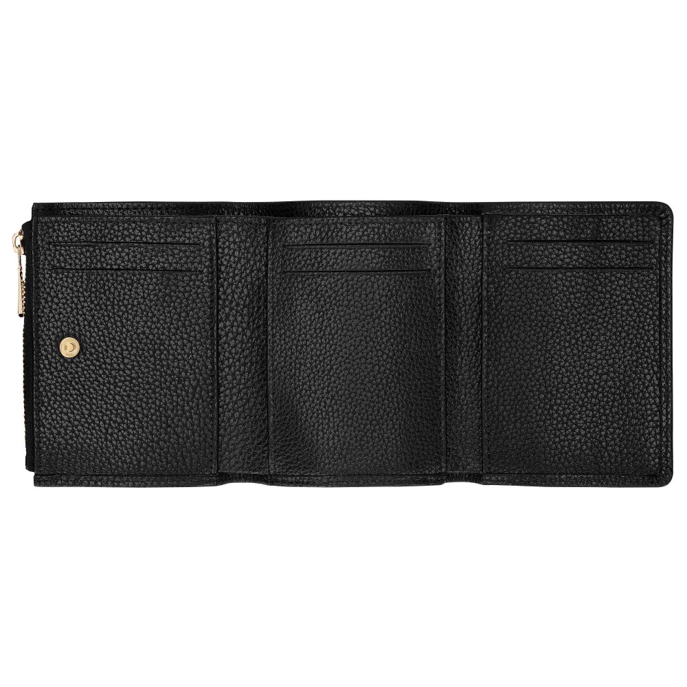 LONGCHAMP LE FOULONNE PORTEFEUILLE COMPACT 6CC NOIR