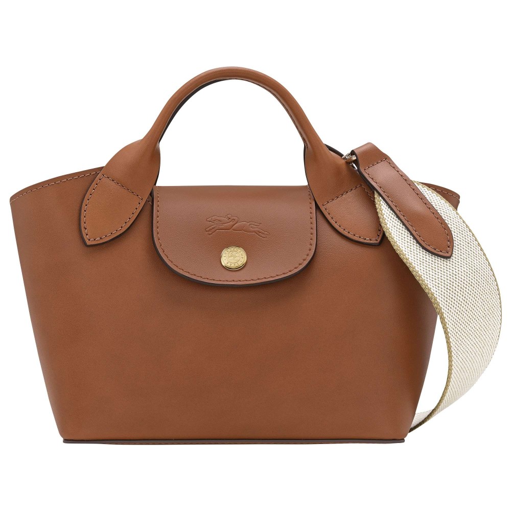 LONGCHAMP EPURE TIMELESS SAC A MAIN ET BANDOULIERE COGNAC