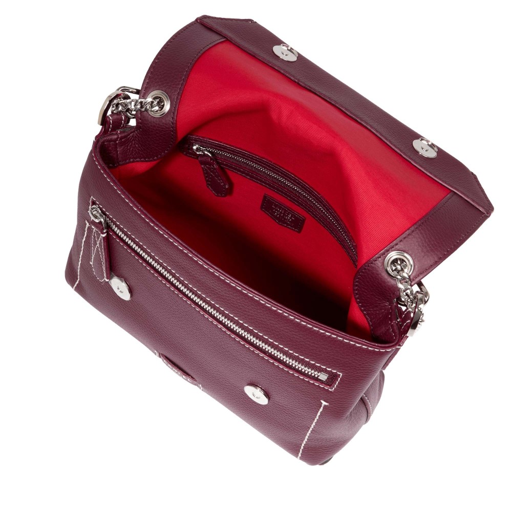 LANCEL NINON SOFT SAC A RABAT M CASSIS