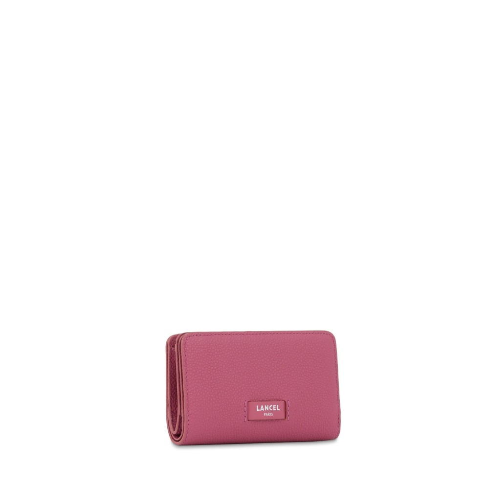 LANCEL NINON PORTEFEUILLE COMPACT CERISE