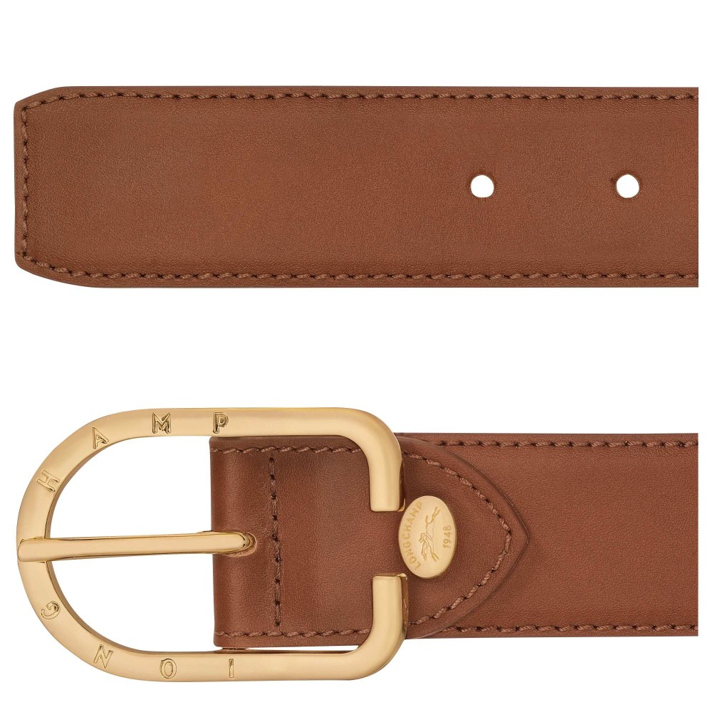 LONGCHAMP ARCHIVES CEINTURE FEMME 35MM COGNAC