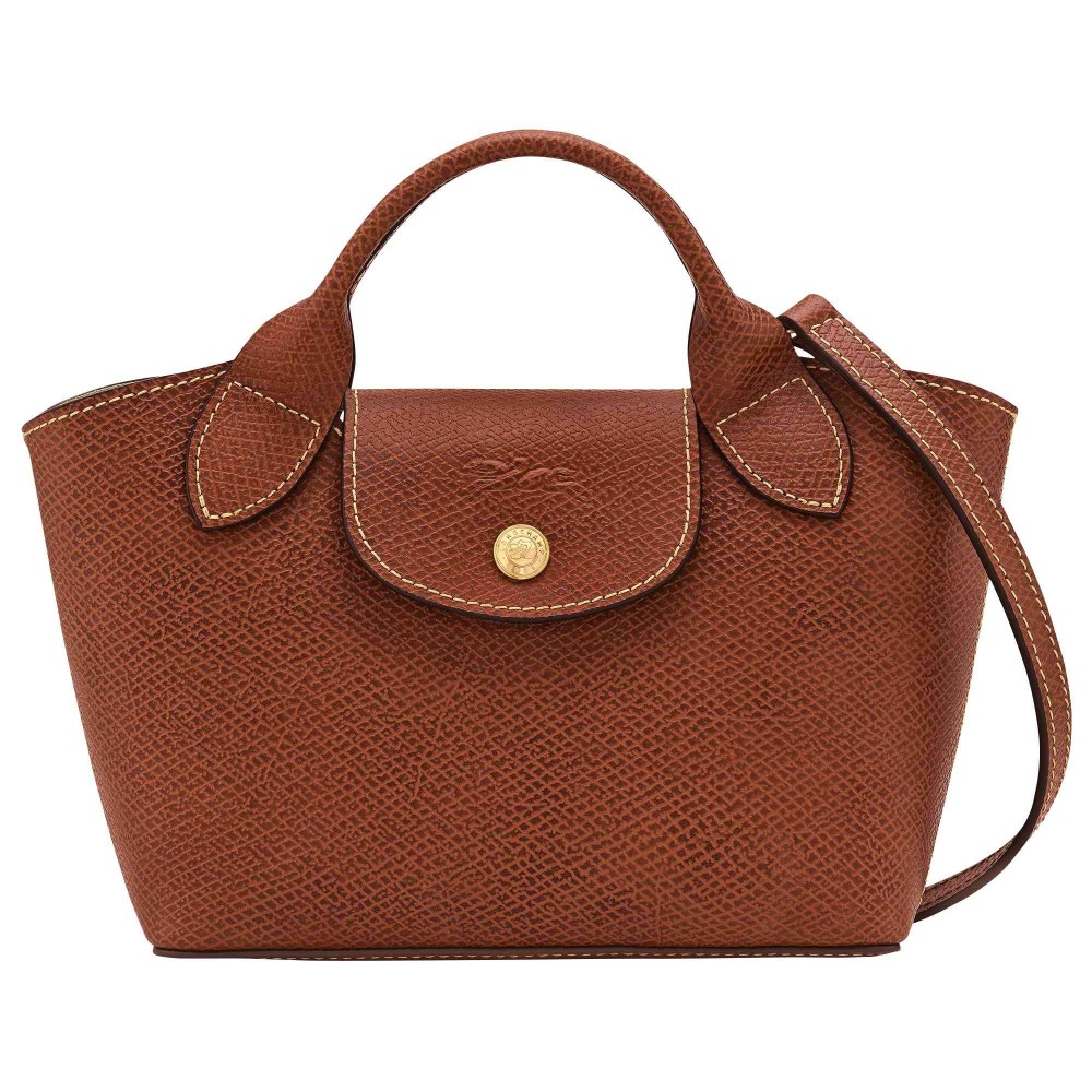 LONGCHAMP EPURE SAC A MAIN ET BANDOULIERE BRUN
