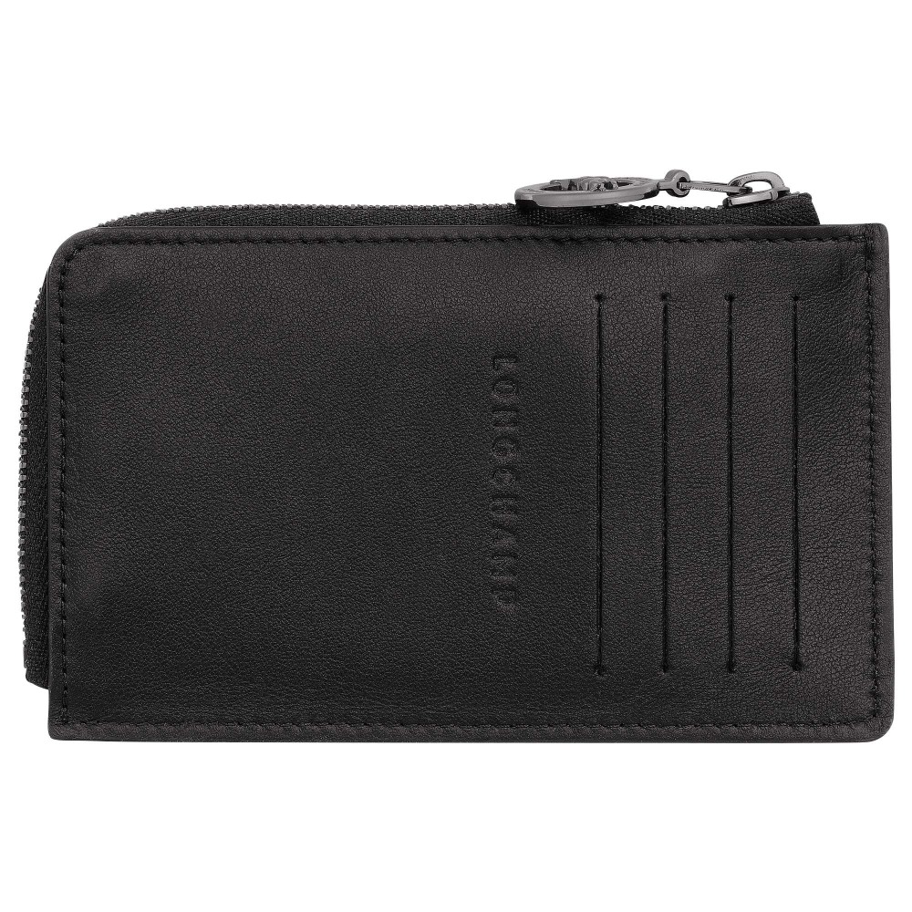 LONGCHAMP LE PLIAGE X-TRA PORTE MONNAIE PORTE CARTES PLAT ZIPPE NOIR