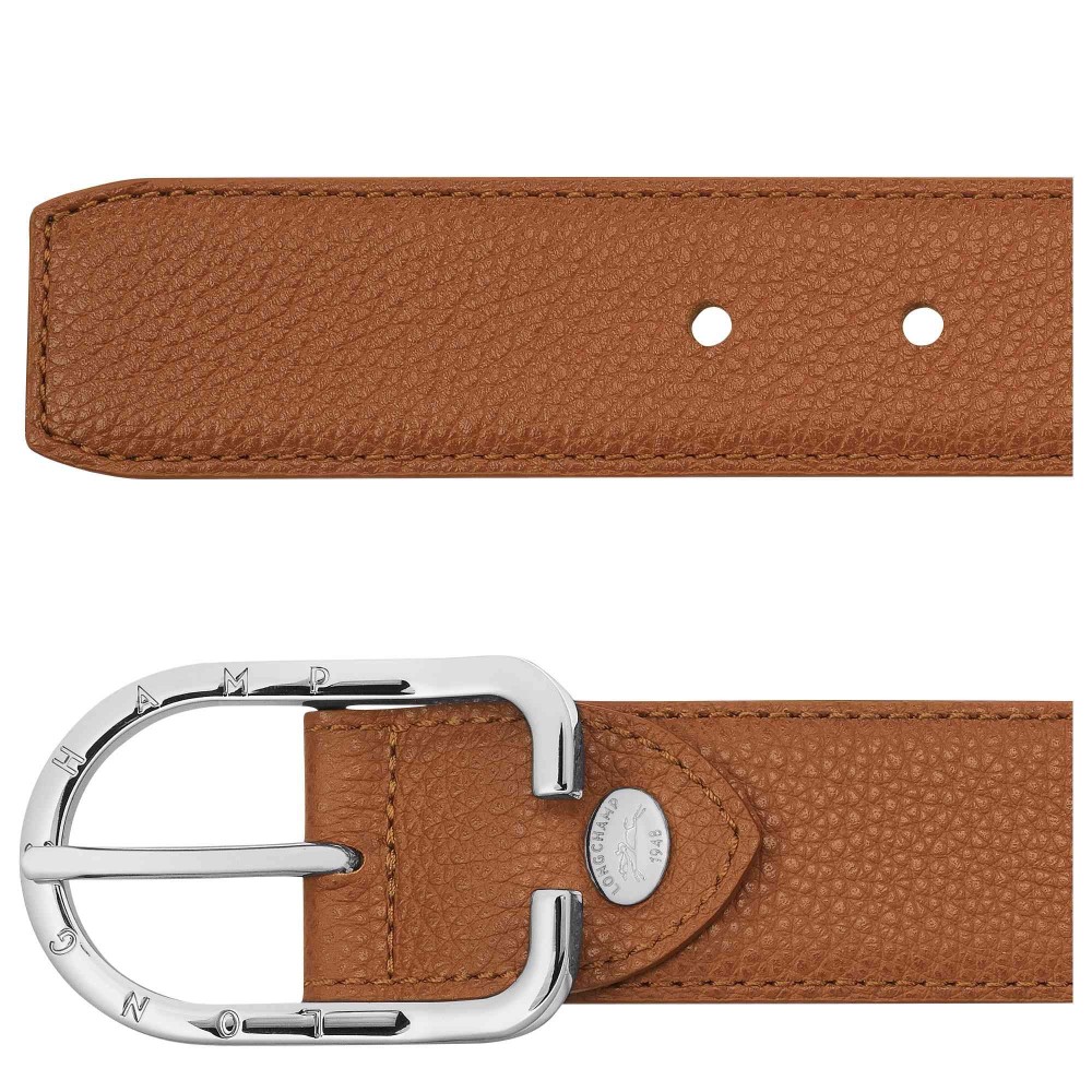 LONGCHAMP LE FOULONNE CEINTURE 35 MM CARAMEL