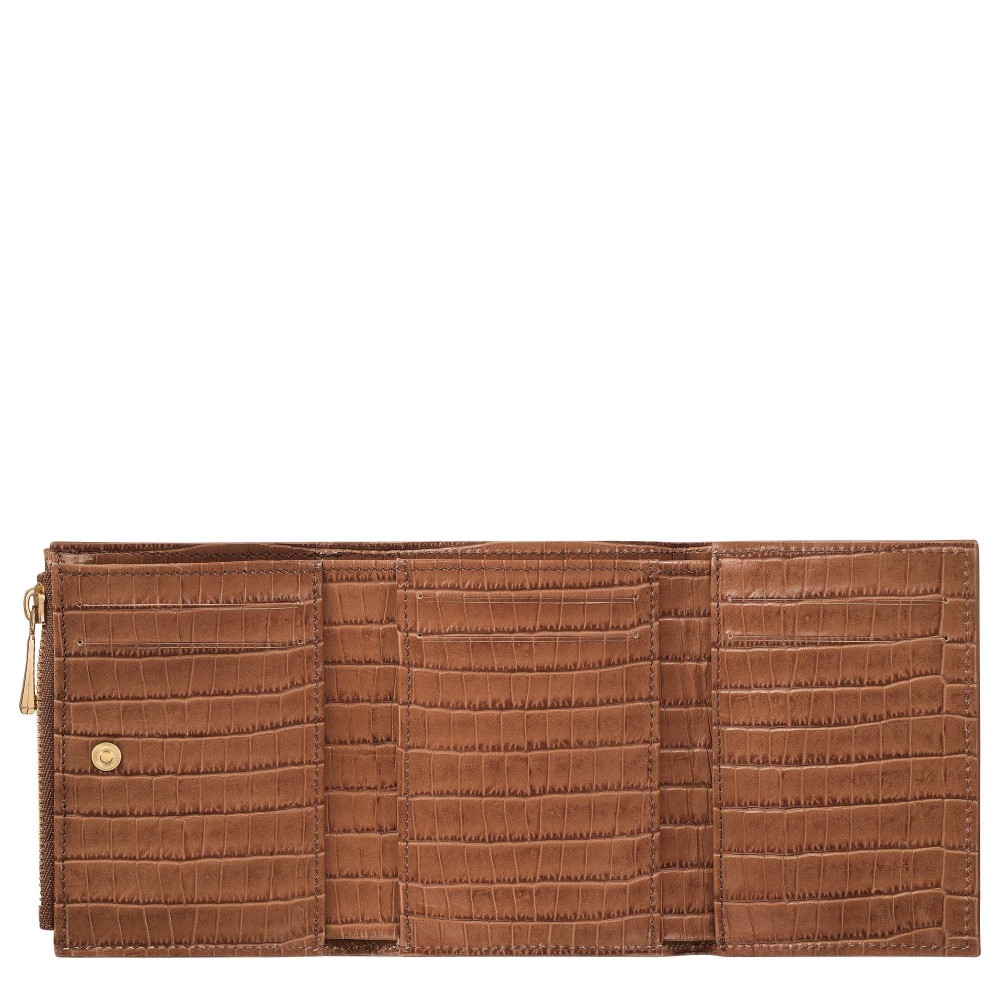 LONGCHAMP POCKET PORTEFEUILLE COMPACT 6CC ACAJOU