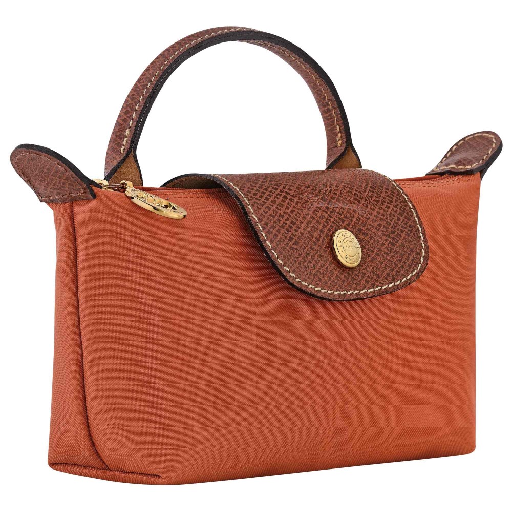 LONGCHAMP LE PLIAGE ORIGINAL TROUSSE A RABAT BRIQUE