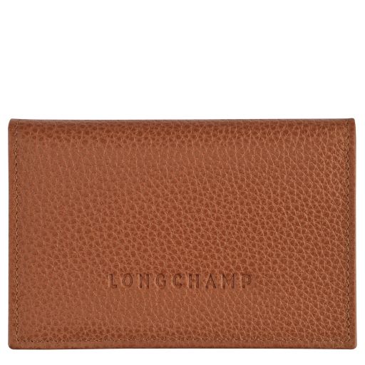 LONGCHAMP LE FOULONNE PORTE CARTES DE VISITE CARAMEL