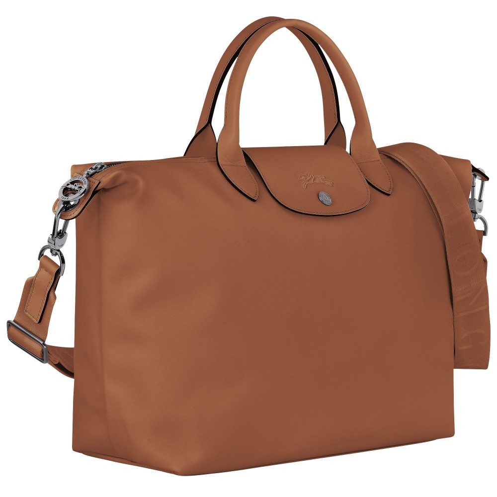 LONGCHAMP LE PLIAGE CUIR X-TRA SAC A MAIN L COGNAC