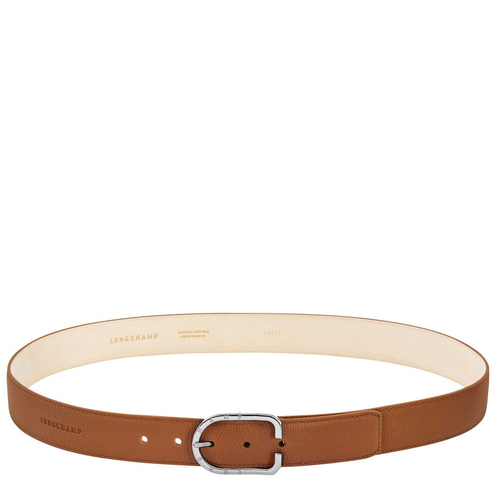 LONGCHAMP LE FOULONNE CEINTURE 35 MM CARAMEL