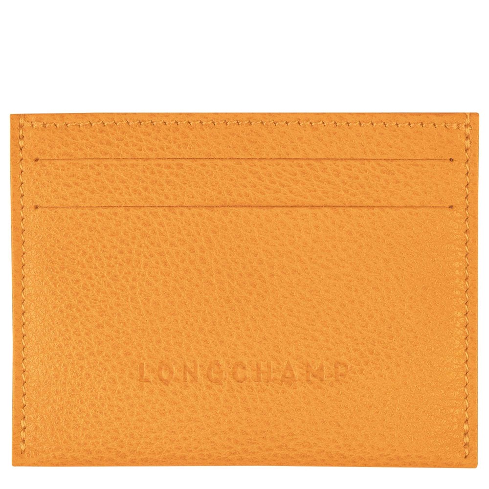 LONGCHAMP LE FOULONNE PORTE CARTES PLAT 4CC ABRICOT