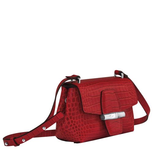 LONGCHAMP ROSEAU CROCO SAC PORTE TRAVERS MARMELADE