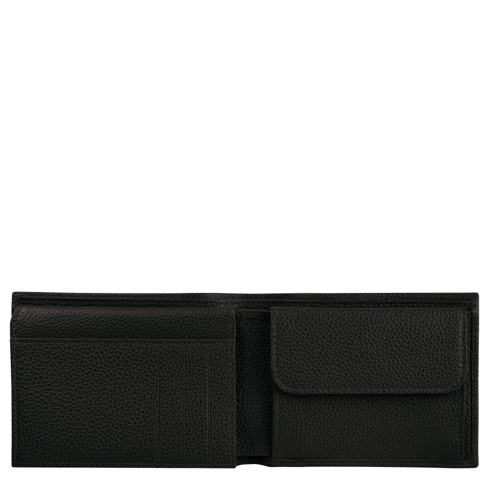 LONGCHAMP LE FOULONNE PORTEFEUILLE HORIZONTAL NOIR