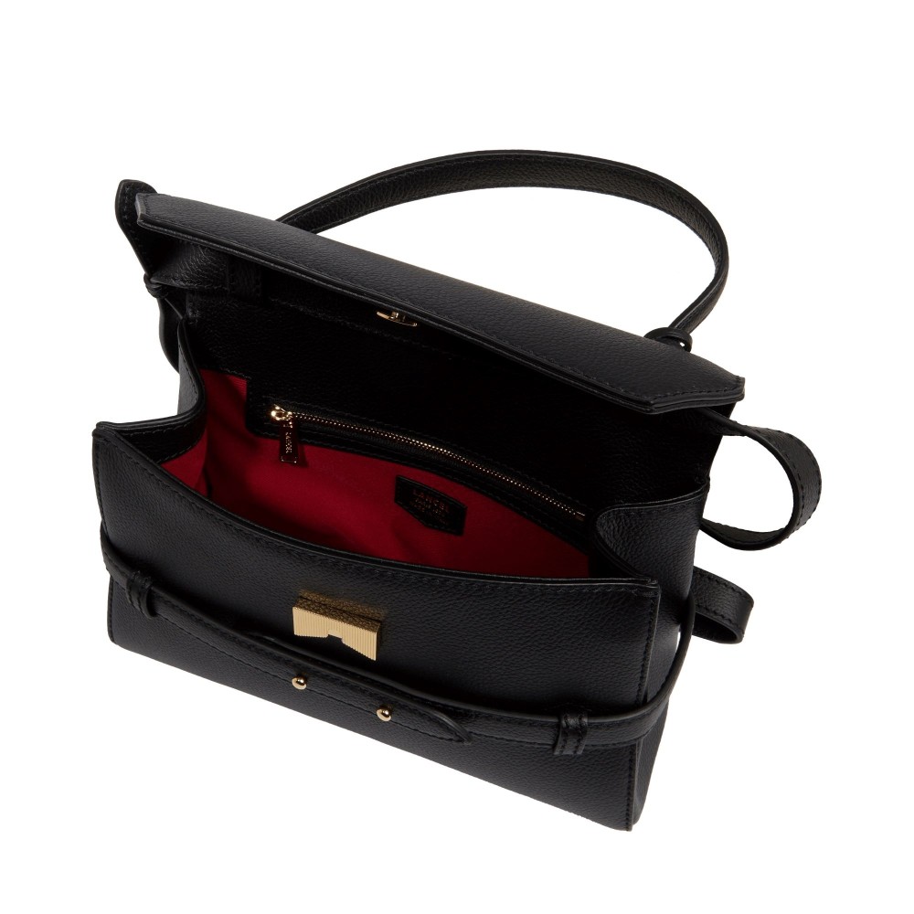 LANCEL FAUBOURG SAC A MAIN A RABAT NOIR