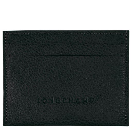 LONGCHAMP LE FOULONNE PORTE CARTES PLAT 4CC NOIR