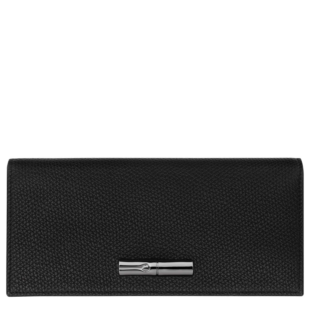 LONGCHAMP ROSEAU PORTEFEUILLE LONG A RABAT 14CC NOIR